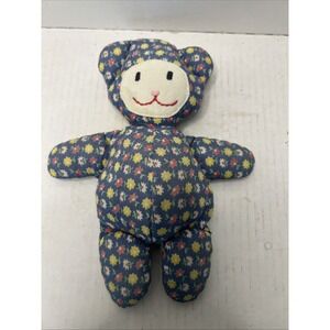 Vintage Homemade Plush Stuffed Teddy Bear Stitched Outline